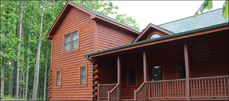 Log Home Staining in Chesterfield County, Virginia